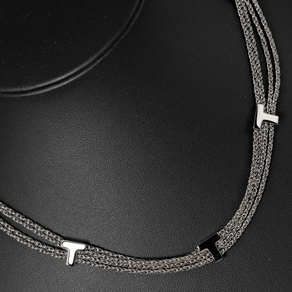 Tiffany Co Necklace T chain choker sterling silver